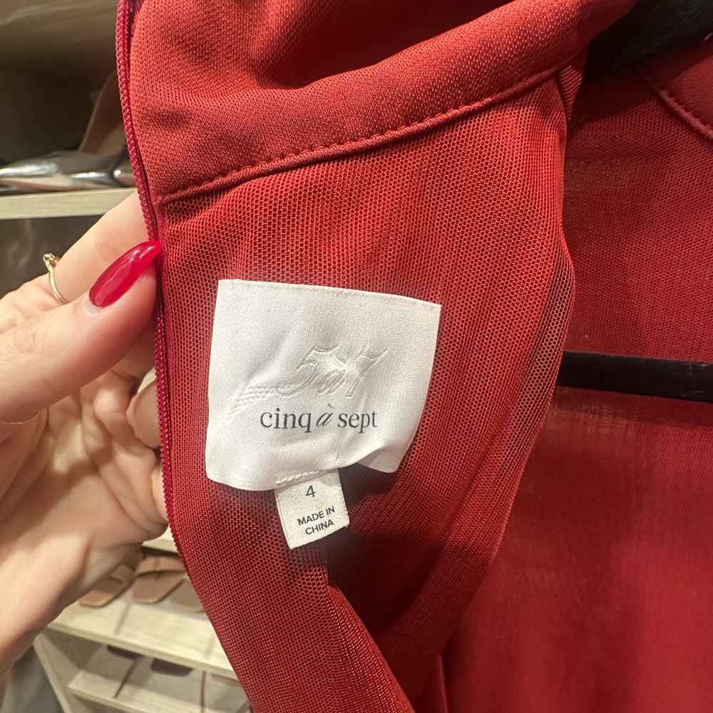 Cinq a Sept Mini Long Sleeve Johnson Dress in Rosewood - Picture 3 of 4